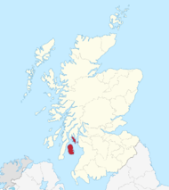 Pozicija Buteshira na karti Škotske