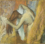 Edgar Degas, Kvinna vid toalettbordet, 1900–05.