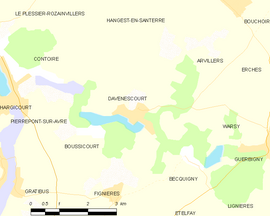 Mapa obce Davenescourt