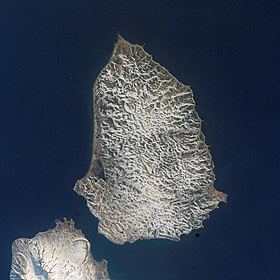 Остров Шумшу. Снимок из космоса