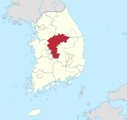 Location of North Chungcheong Province