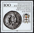 Deutsche Briefmarke „800 Jahre Deutscher Orden“