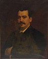 zelfportret Eugène Wolters eind 19e of begin 20e eeuw (Schilderij: Eugène Wolters) overleden op 25 juni 1905