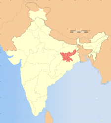Map of India with the location of ಜಾರ್ಖಂಡ್/ ಝಾರ್ಖಂಡ್ highlighted.