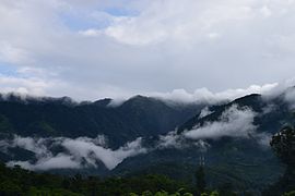Mountains with low clouds