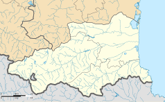 Mapa konturowa Pirenejów Wschodnich, w centrum znajduje się punkt z opisem „Tarerach”