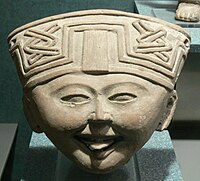 ベラクルス古典文化の顔面像、600-900年
