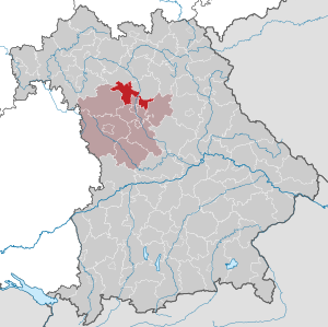 situo de la distrikto en Bavario