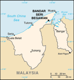 バンダルスリブガワンの位置の位置図