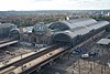 Blick von Osten auf den Dresdner Hauptbahnhof