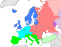 Геосхема ООН для Европы.  Восточная Европа  Северная Европа  Южная Европа  Западная Европа