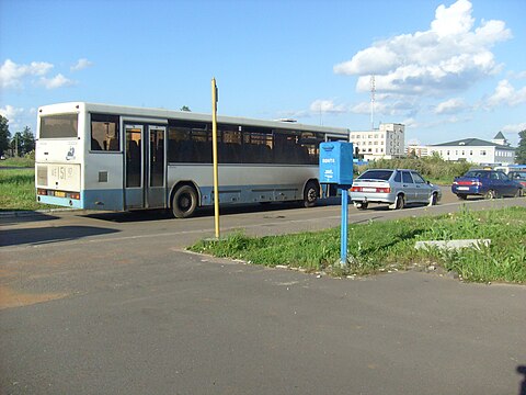 Автобус маршрута № 141 на Привокзальной площади