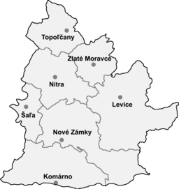 Distriktoj de Regiono Nitra