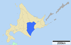 Location of Subprefektur Tokachi