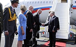 Прибуття Володимира Путіна в Гельсінкі