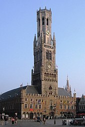 Clopotniță din Bruges, Belgia (1240) (modificată în 1480 și în 1820)