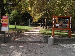 Entrée du Parc des cuves de Sassenage.