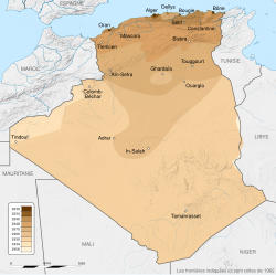 Peta kronologi evolusi Algeria Perancis.