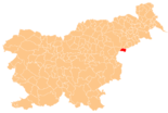 Karte von Slowenien, Position von Občina Rogatec Gemeinde Rogatec hervorgehoben