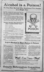 A 1919 newspaper advertisement by the Ontario Referendum Committee in support of the Ontario Temperance Act