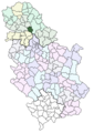 Localisation de la municipalité de Titel en Serbie
