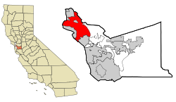 Lokasi di Alameda County dan negara bagian California