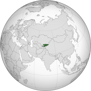 Кыргызстан на карте мира