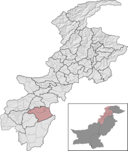 Lakki Marwat District (red) in Khyber Pakhtunkhwa