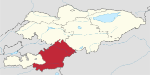 Ошская область на карте