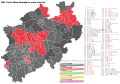 2010 North Rhine-Westphalia state election, Red is SPD, Black is CDU