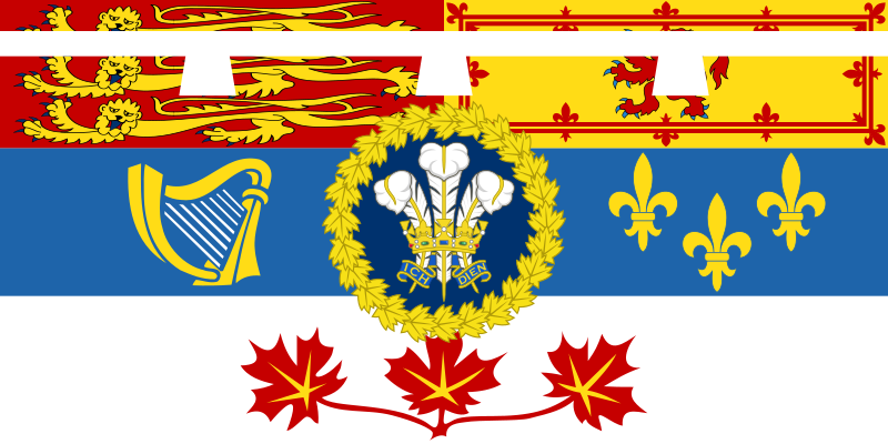 Fichier:Royal Standard of the Prince of Wales (in Canada).svg