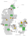 Основные автотрассы Дании