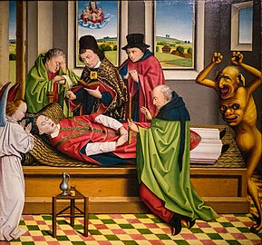 Death of Saint Martin of Tours, by workshop of Derick Baegert, 1490 (LWL-Museum für Kunst und Kultur)