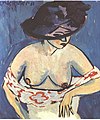 Ernst Ludwig Kirchner, Ženski poluakt sa šeširom 1911.
