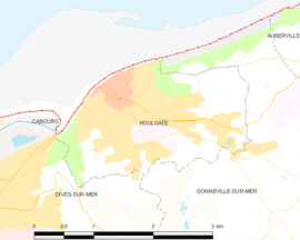 Mapa obce Houlgate
