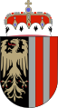 Landeswappen Oberösterreich. Offizielles Wappen (mit Herzoghut)