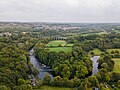 Acueducto visto coa ponte de Pont Cysyllte e o viaduto de Cefn Mawr