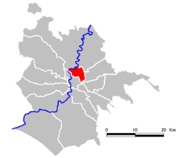 Location of Municipio II of Rome
