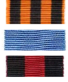 Георгиевская, Андреевская и Владимирская ленты (для светло-бронзовой медали)