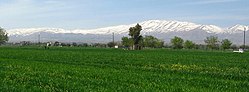 Zakiyah with جبل‌الشیخ in the background