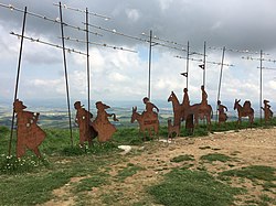 Alto del Perdon,pilgrimsmonument, Spanien.