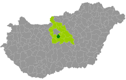 A Gyáli járás elhelyezkedése Magyarországon