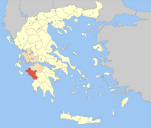 Localização da Élida na Grécia