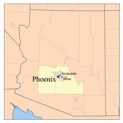 Map of Phoenix Metropolitan Area Valley of the Sun Metro Phoenix