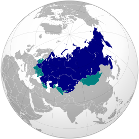  Страны, в которых русский язык — один из официальных(включая непризнанные и частично признанные государства — Приднестровье, Абхазию и Южную Осетию)  Страны, где русский язык не является официальным, но распространён
