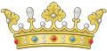 Coronet of counts on helm and shield.