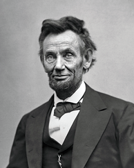 A portrait of Abraham Lincoln taken in February 1865