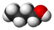 Spacefill model of n-butanol