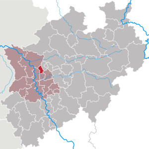 Li position de Oberhausen in Nordrhen-Westfalia