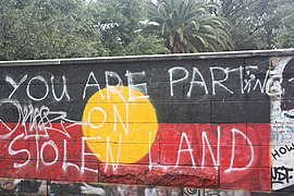 Grafiti di dinding taman di Sydney, Australia